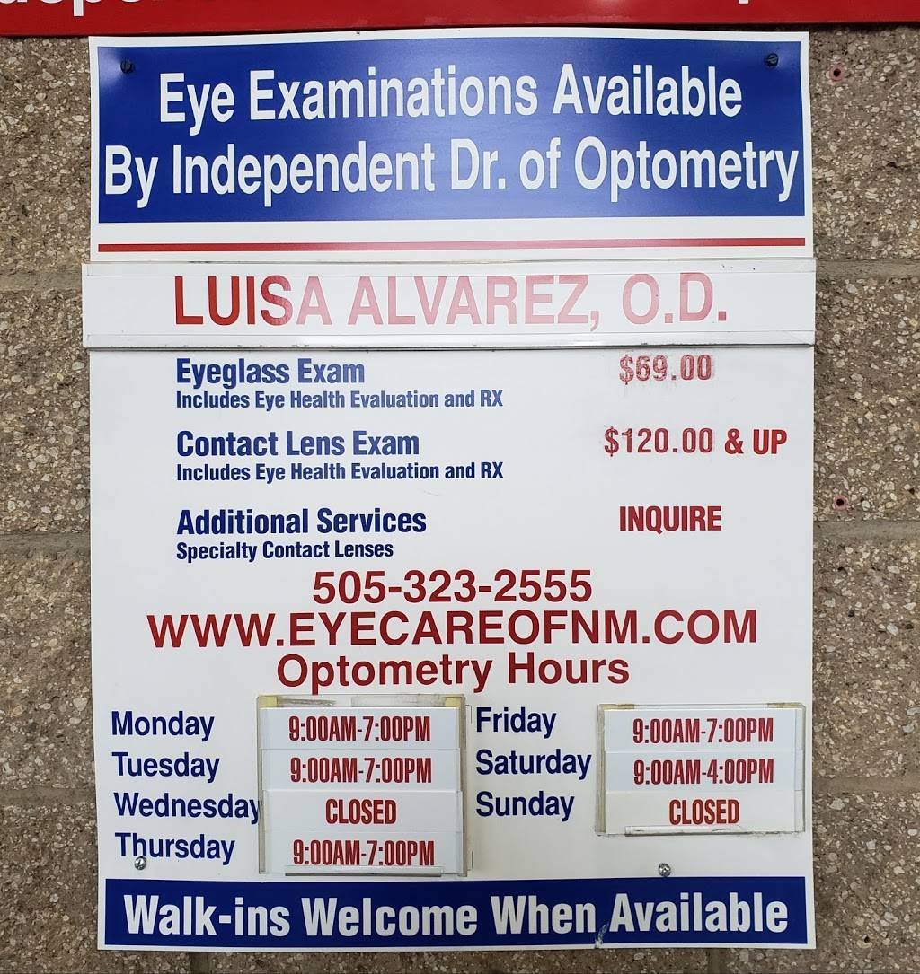 Alvarez Reigstad Optometry, PC | 500 Eubank Blvd SE # A, Albuquerque, NM 87123, USA | Phone: (505) 323-2555