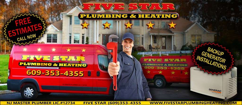 Five Star Plumbing and Heating | 14 Sturgis Rd, Kendall Park, NJ 08824, USA | Phone: (609) 353-4355