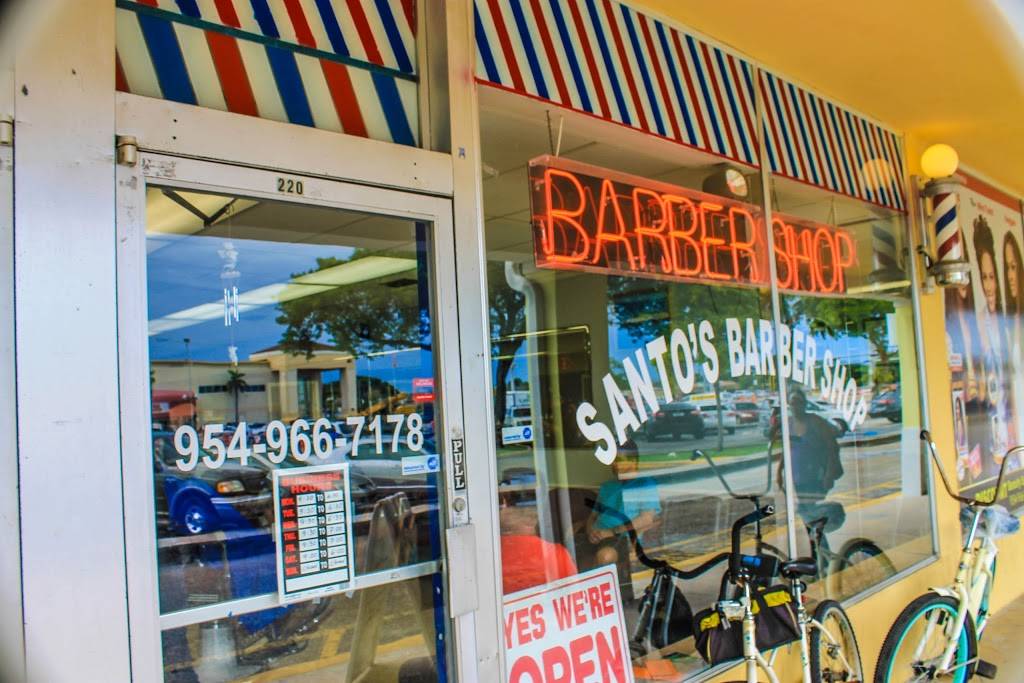 Santos Barber Shop | 220 S State Rd 7, Hollywood, FL 33023, USA | Phone: (954) 966-7178