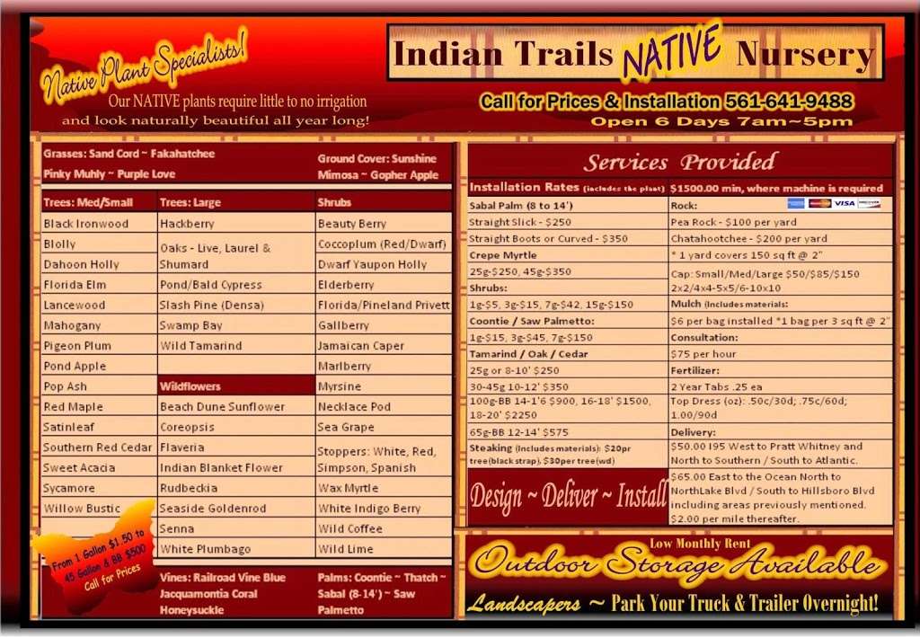 Indian Trails Native Nursery | 6315 W Park Ln, Lake Worth, FL 33449, USA | Phone: (561) 641-9488