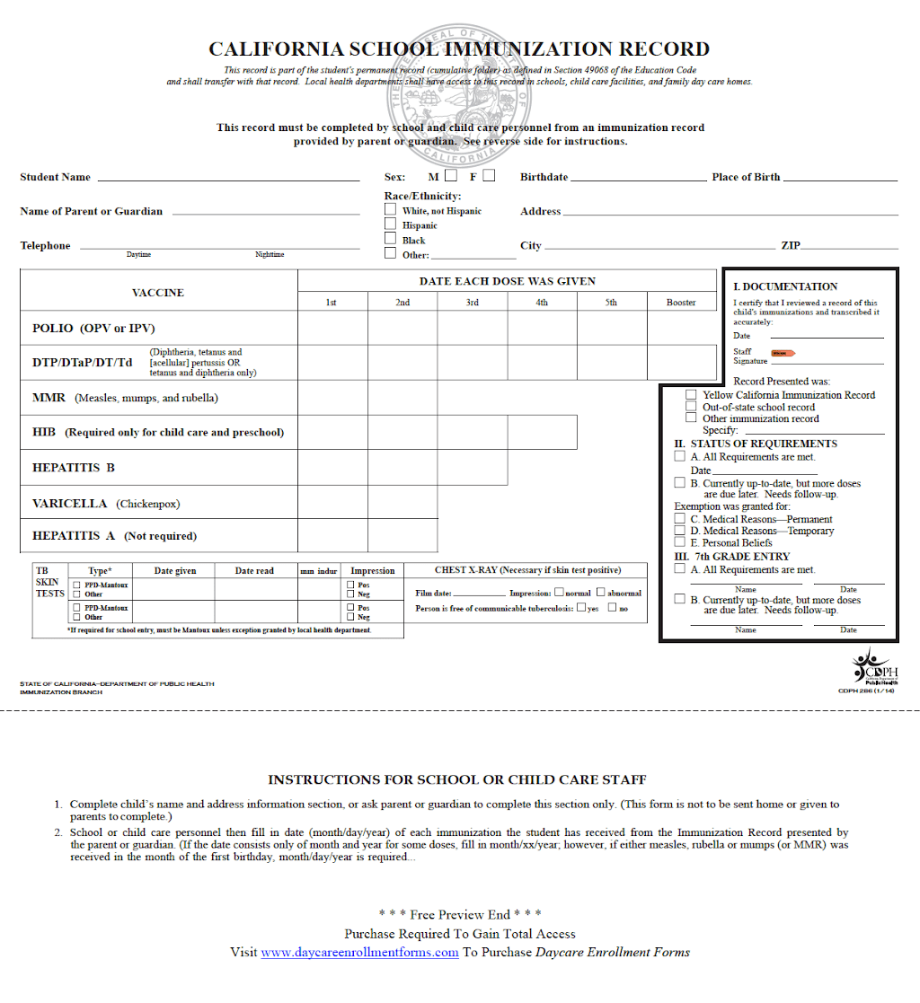 Daycare Enrollment Forms | 20578 Fortuna Del Sur, Escondido, CA 92029, USA | Phone: (858) 480-9194