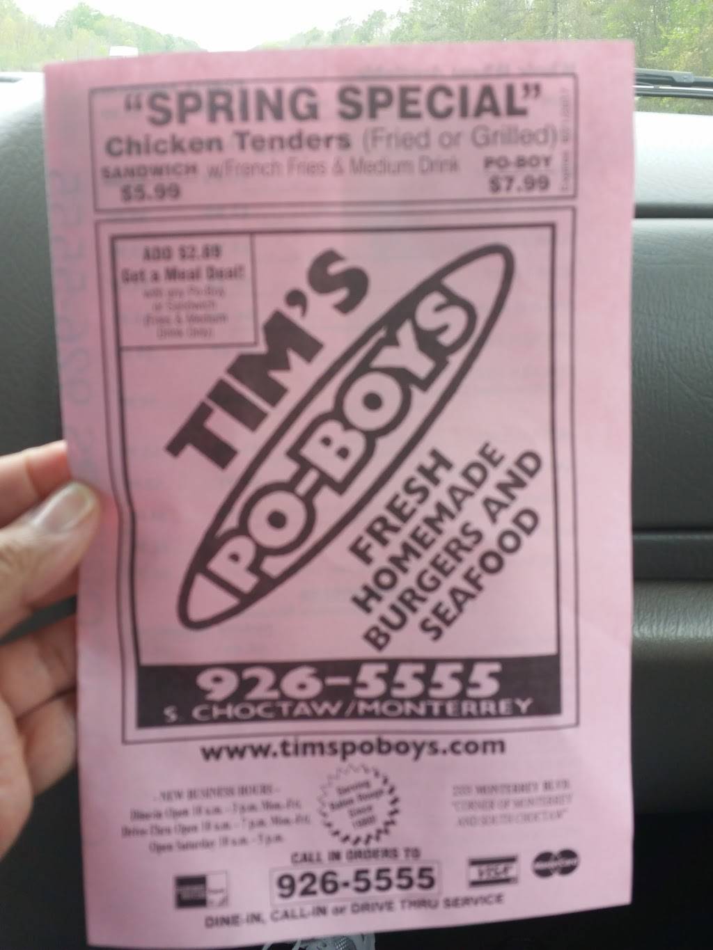 Tims Po-Boys | 2333 Monterrey Blvd, Baton Rouge, LA 70815, USA | Phone: (225) 926-5555