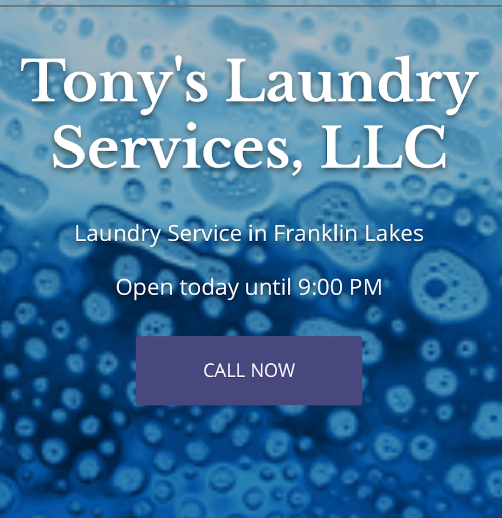 Tonys Laundry Services, LLC | 549 Ewing Ave, Franklin Lakes, NJ 07417, USA | Phone: (201) 995-3035