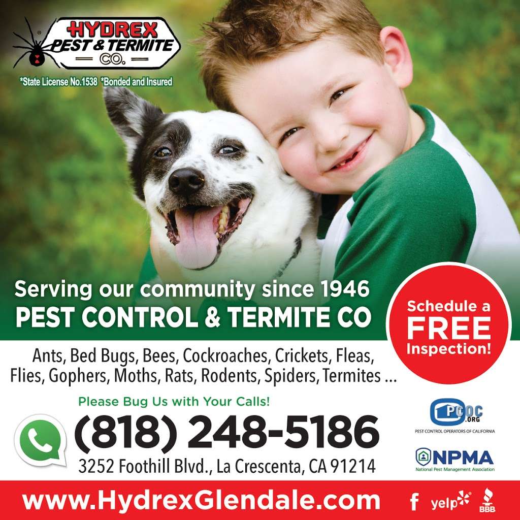 Hydrex Pest Control & Termite Co | 3252 Foothill Blvd, Glendale, CA 91214, USA | Phone: (818) 248-5186