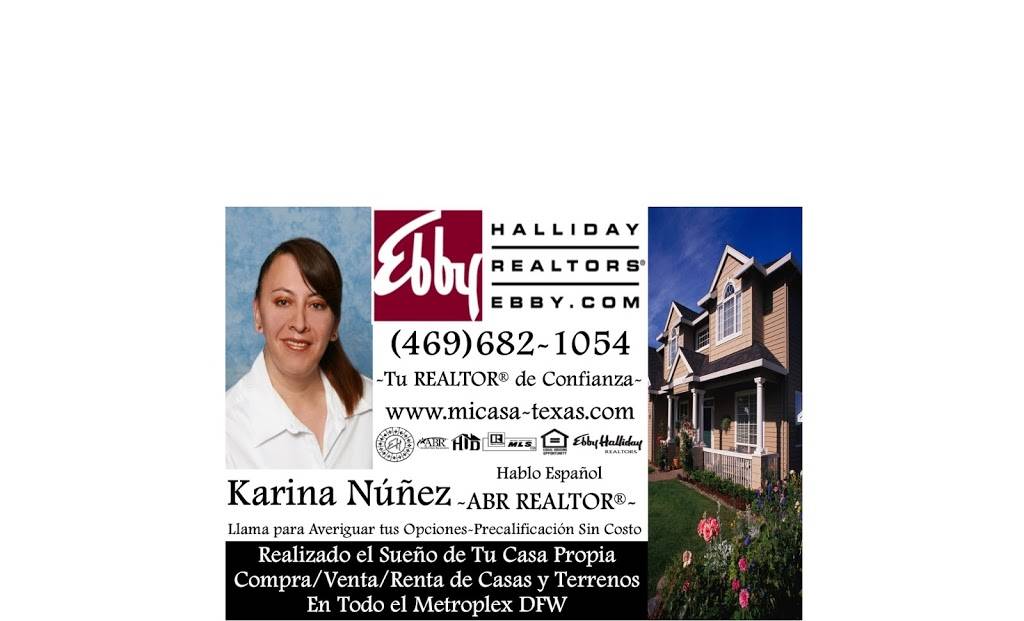 Karina Nunez - SRS, ABR, TCLS, RFC Realtor - Ebby Halliday Realt | 3621 Shire Blvd #100, Richardson, TX 75082, USA | Phone: (469) 682-1054