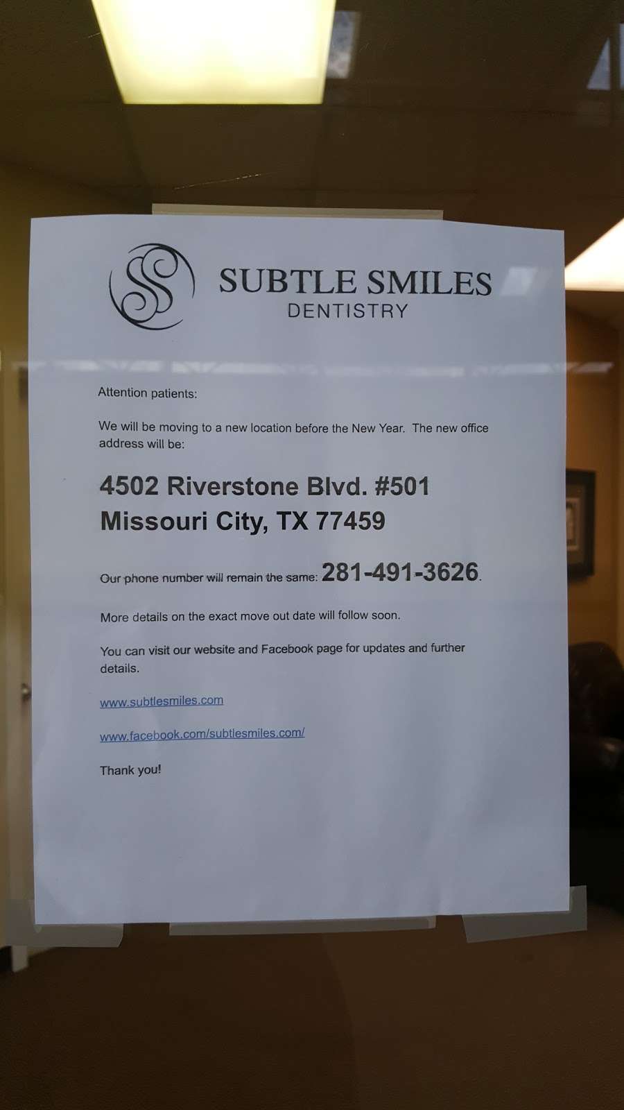 Subtle Smiles | 4502 Riverstone Blvd #501, Missouri City, TX 77459, USA | Phone: (281) 491-3626