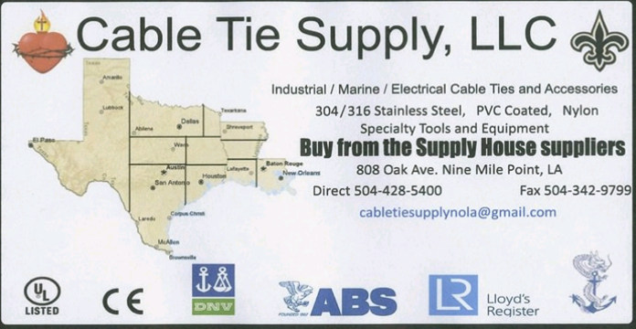 Cable Tie Supply, LLC | 808 Oak Ct, Bridge City, LA 70094, USA | Phone: (504) 428-5400
