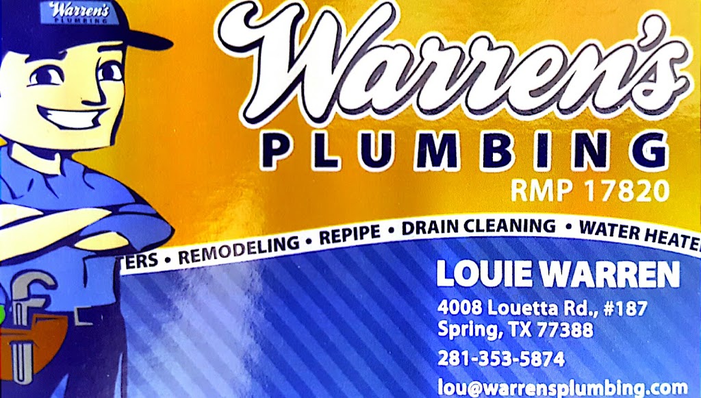 Warrens Plumbing LLC | 4177 Louetta Rd Ste 10, Spring, TX 77388 | Phone: (281) 353-5874