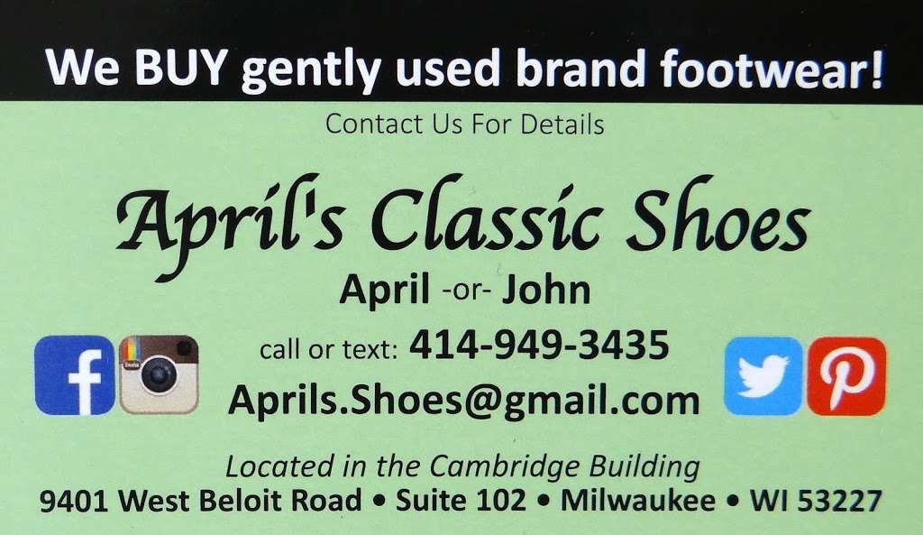 Aprils Classic Shoes | 102, 4357, 9401, W Beloit Rd, Milwaukee, WI 53227, USA | Phone: (414) 949-3435