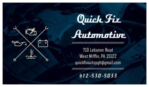 Quick Fix Automotive | 700 Lebanon Rd Rear, West Mifflin, PA 15122, USA | Phone: (412) 530-5033