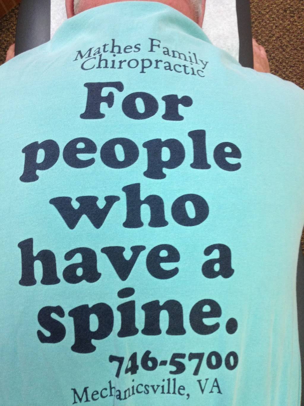 Mathes Family Chiropractic | 9129 Dickey Dr, Mechanicsville, VA 23116, USA | Phone: (804) 746-5700