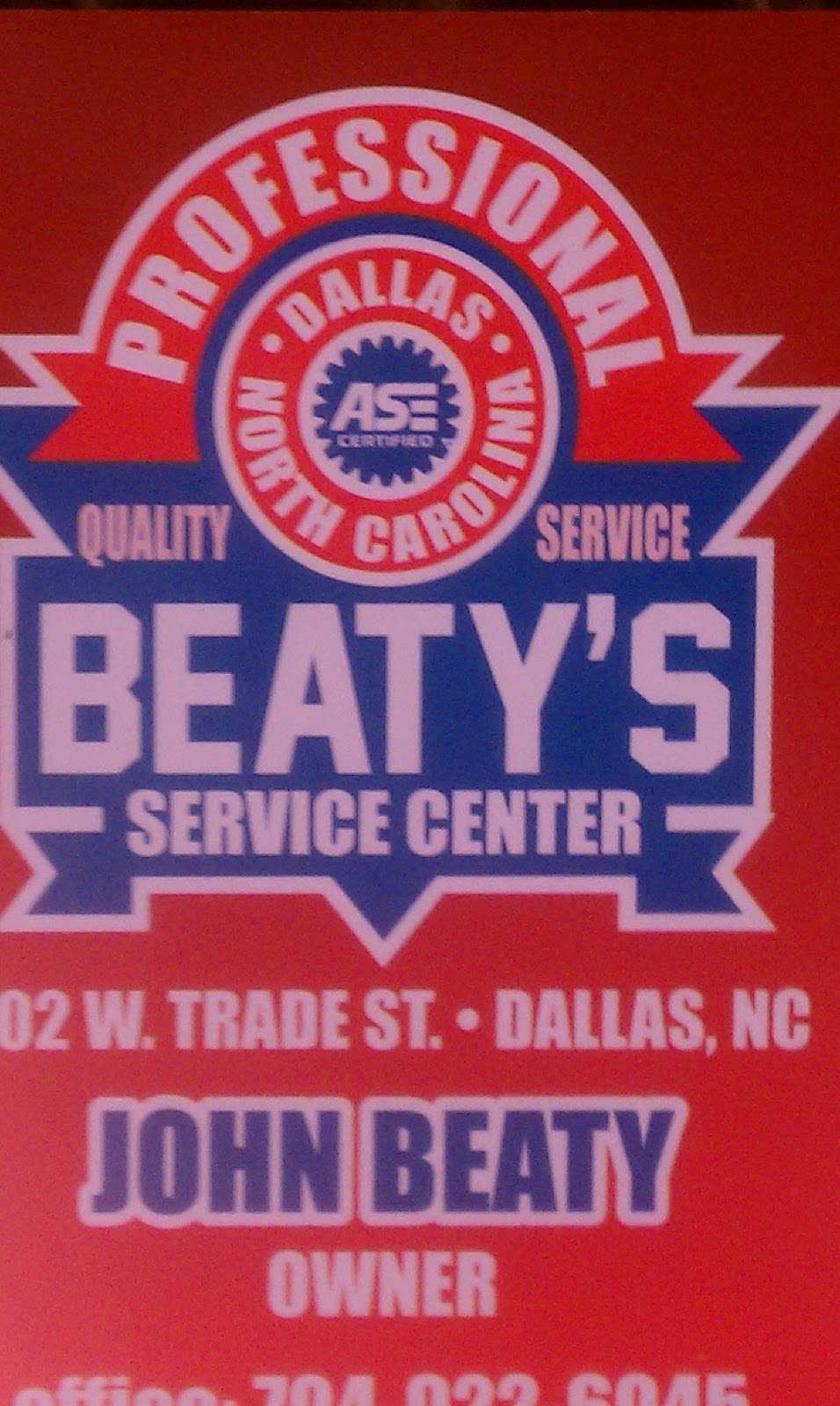 Beatys Service Center | 302 W Trade St, Dallas, NC 28034, USA | Phone: (704) 922-6045