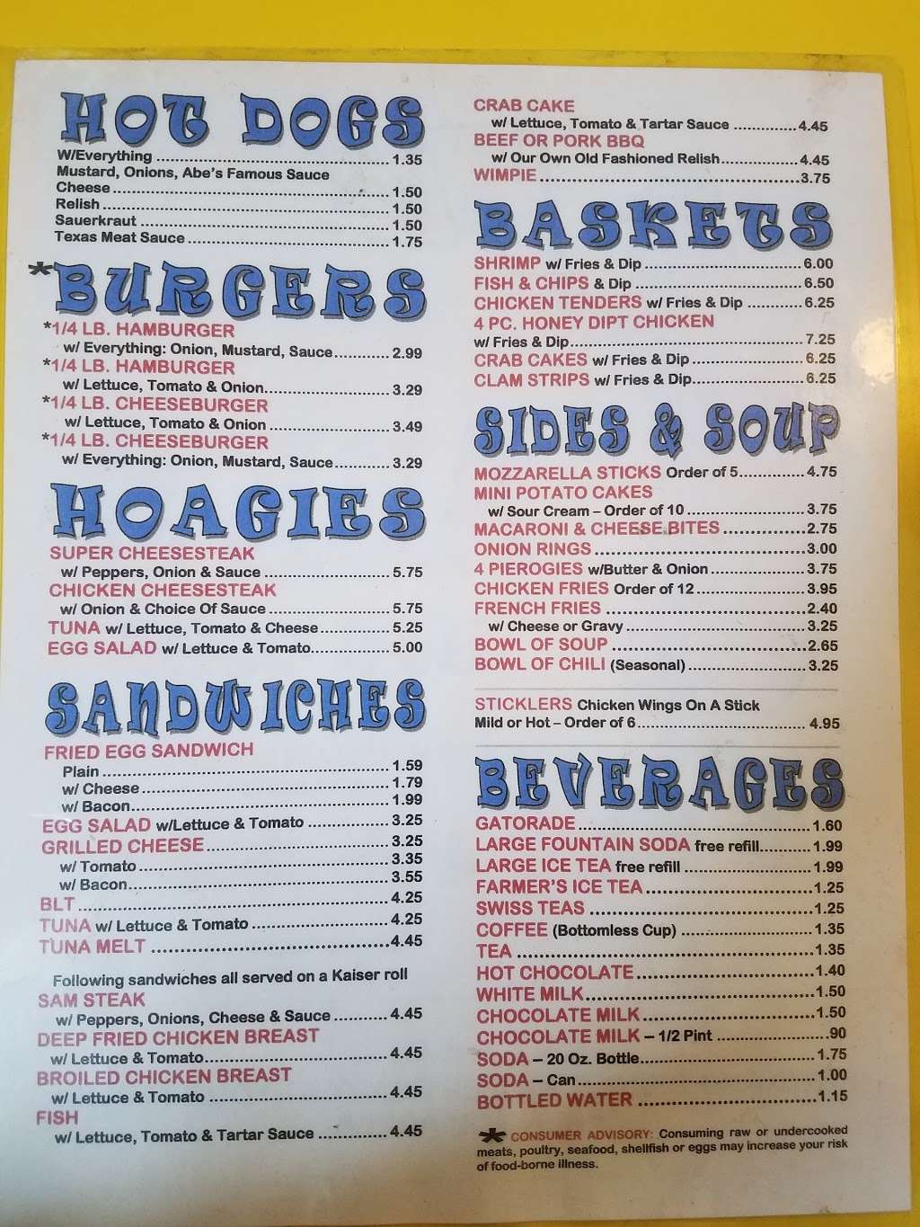 Abes Hot Dogs | 315 S Mountain Blvd, Mountain Top, PA 18707 | Phone: (570) 474-0388