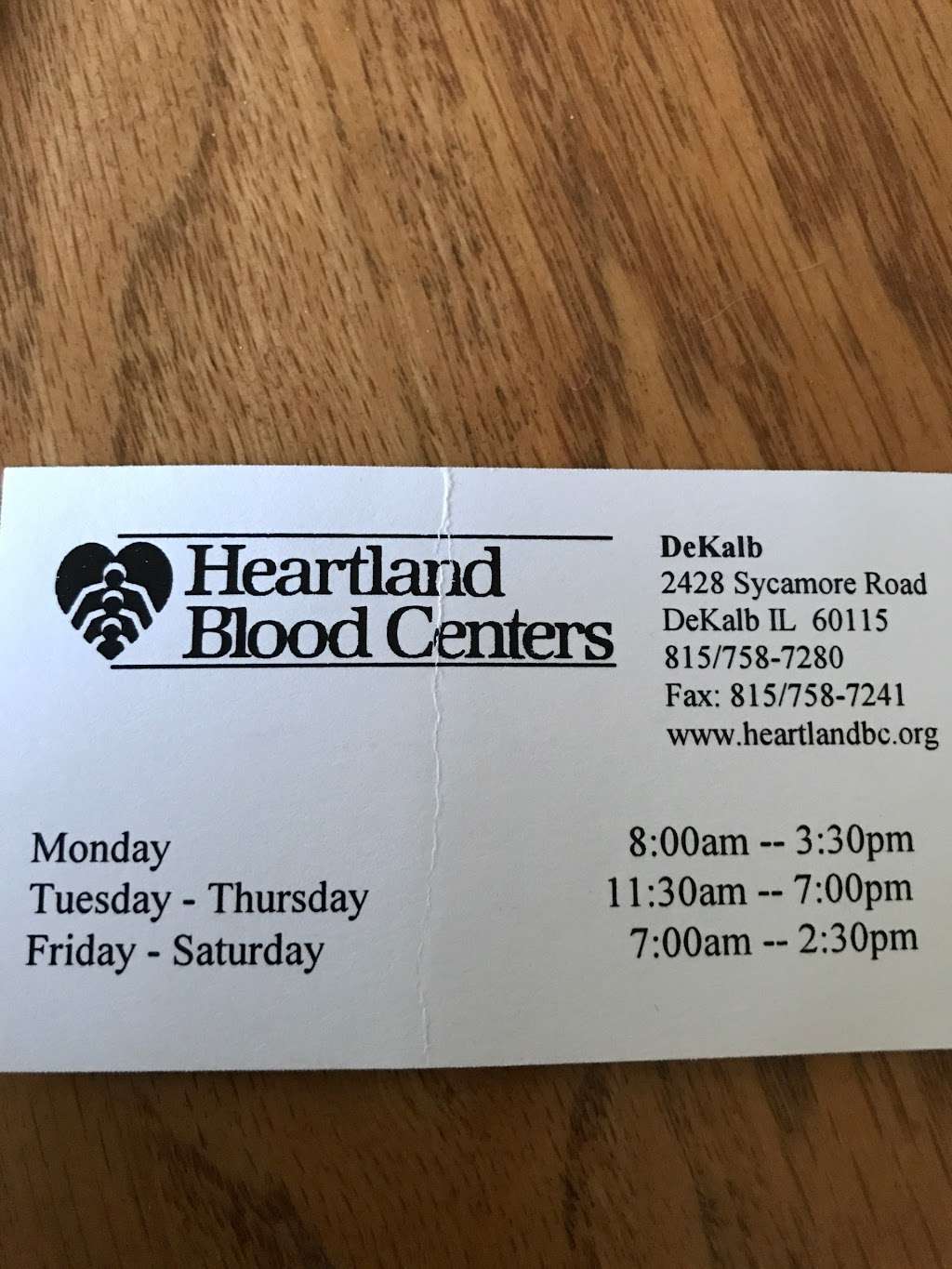 Versiti Blood Center of Illinois | 2428 Sycamore Rd, DeKalb, IL 60115, USA | Phone: (800) 786-4483 Versiti Blood Center of Illinois | 2428 Sycamore Rd, DeKalb, IL 60115, USA | Phone: (800) 786-4483