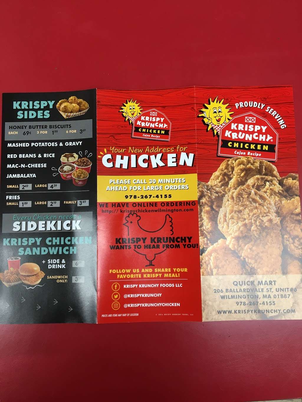 Quick Mart and Krispy Krunchy chicken | 206 Ballardvale St Ste. 6, Wilmington, MA 01887, USA | Phone: (978) 267-4155