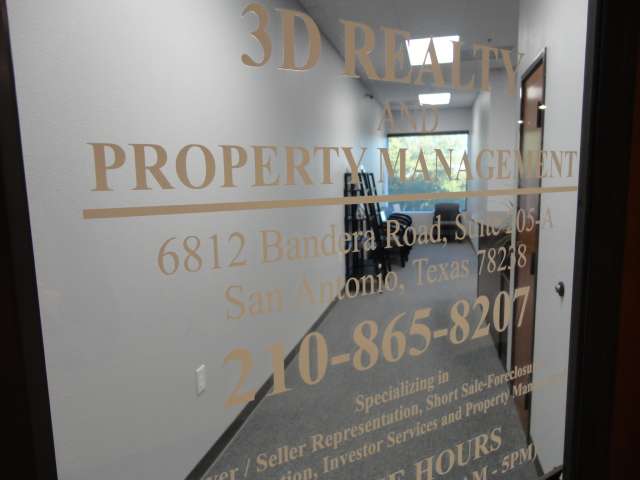 3D Realty and Property Management | 6812 Bandera Rd Suite 205-A, San Antonio, TX 78238, USA