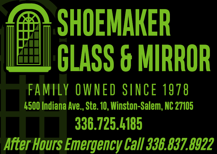 Shoemaker Glass And Mirror | 4500 Indiana Ave, Winston-Salem, NC 27106, USA | Phone: (336) 725-4185