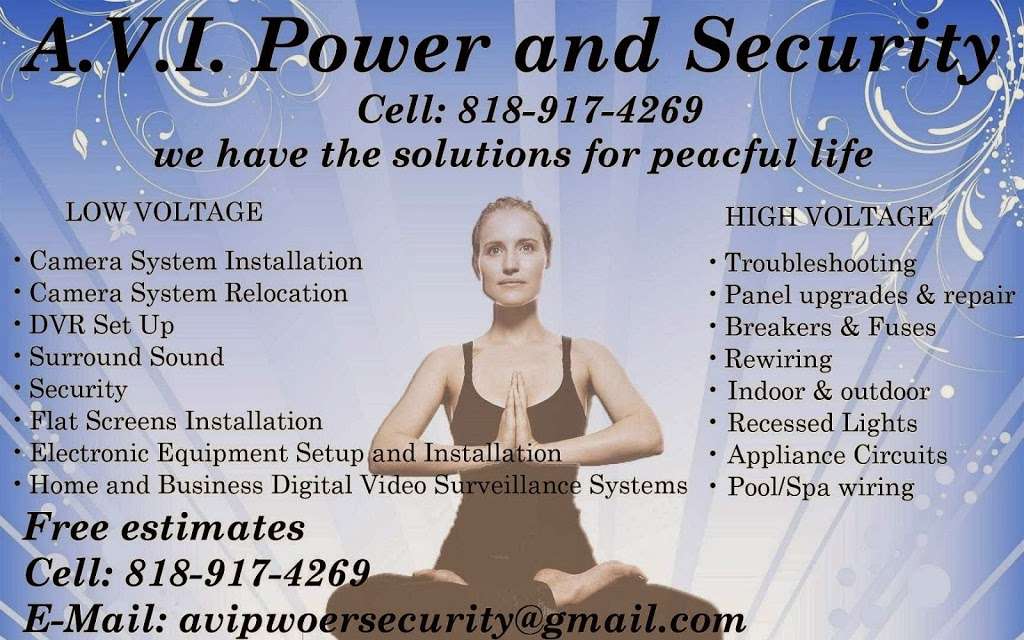 AVI Power and Security | 4925 Newcastle Ave, Encino, CA 91316, USA | Phone: (818) 917-4269