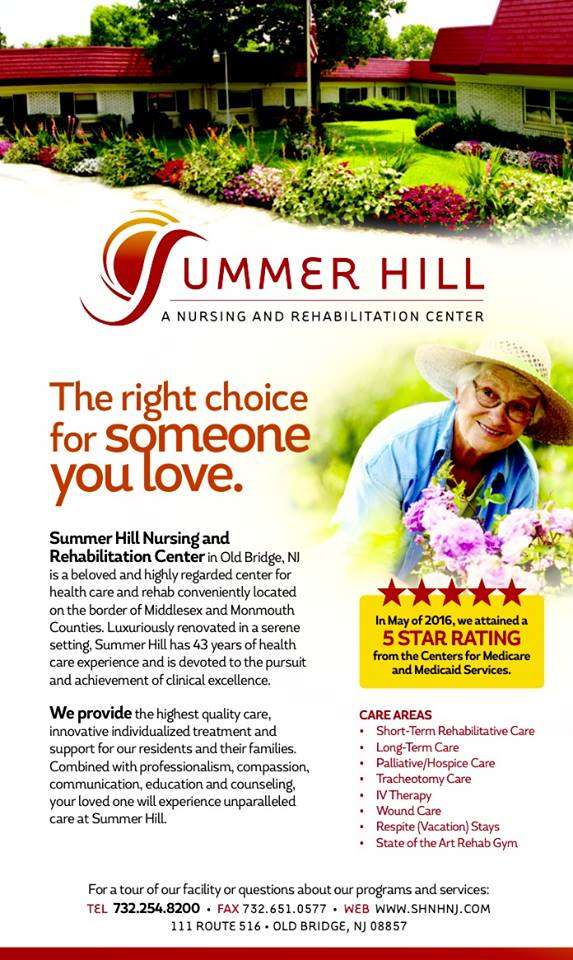 Summer Hill Nursing and Rehab Center | 111 County Rd 516, Old Bridge, NJ 08857 | Phone: (732) 254-8200