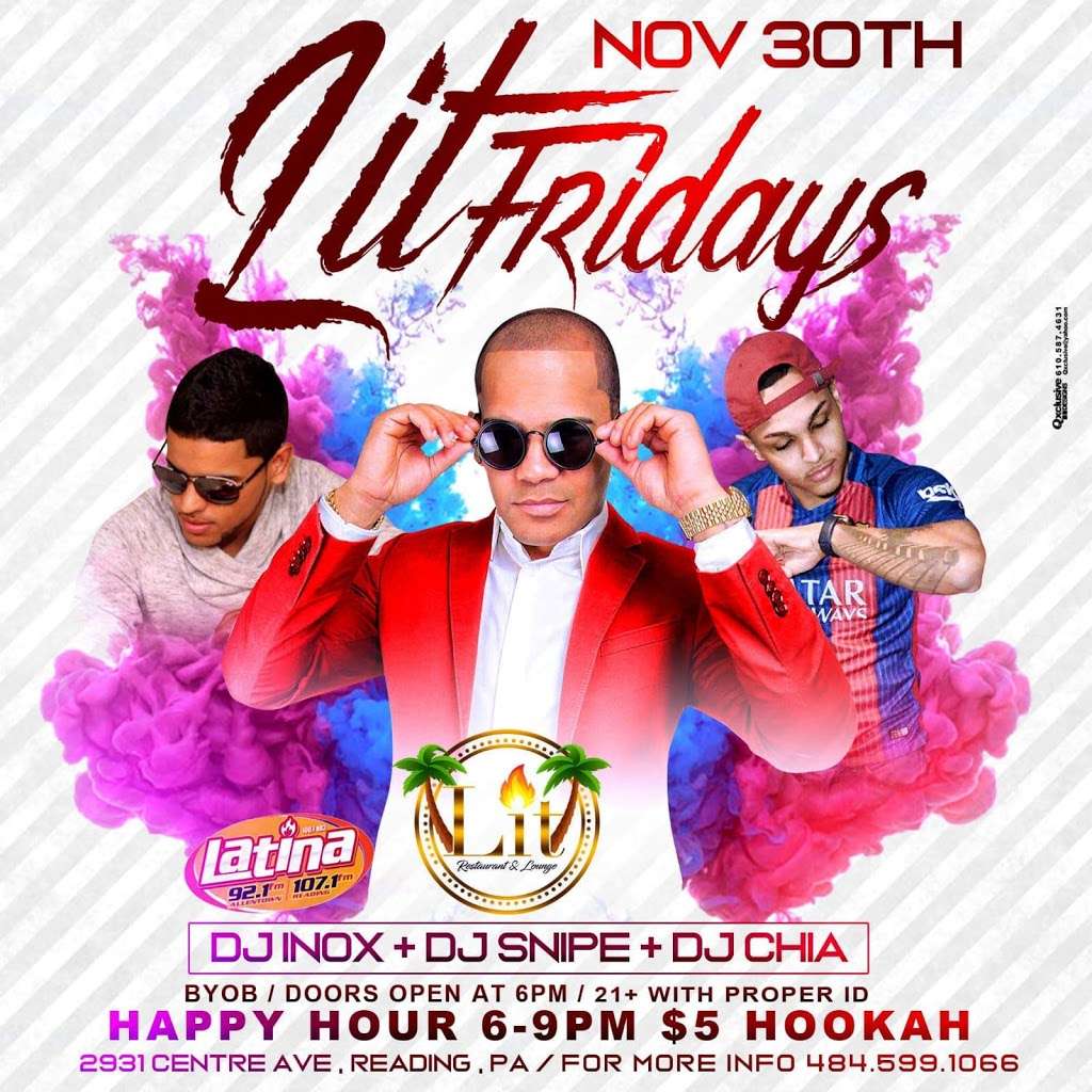 LIT Restaurant & Lounge | 2931 Centre Ave, Reading, PA 19605, USA | Phone: (484) 599-1066