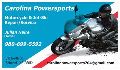 Carolina Powersports | 612 North St, Belmont, NC 28012, USA | Phone: (980) 699-5592