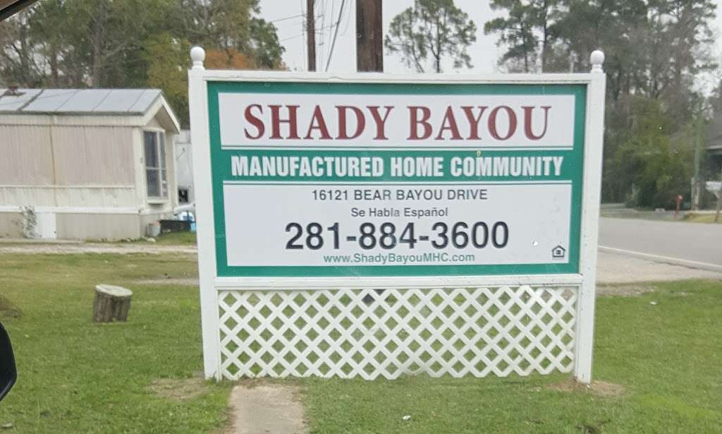 Shady Bayou Mobile Home Community | 16121 Bear Bayou Dr #70, Channelview, TX 77530, USA | Phone: (281) 884-3600