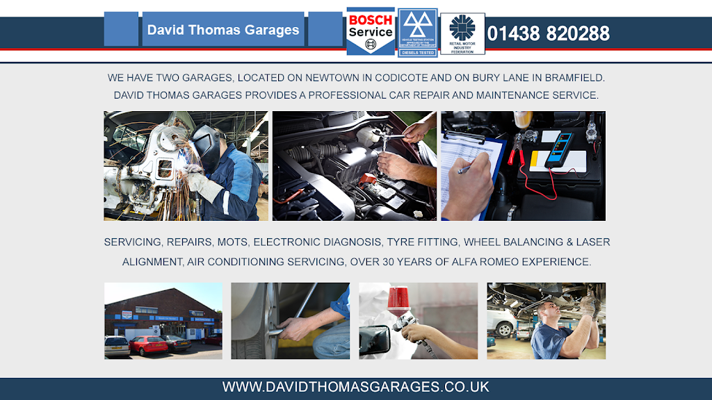 David Thomas Garages | New Town, Codicote, Hitchin SG4 8UG, UK | Phone: 01438 820288