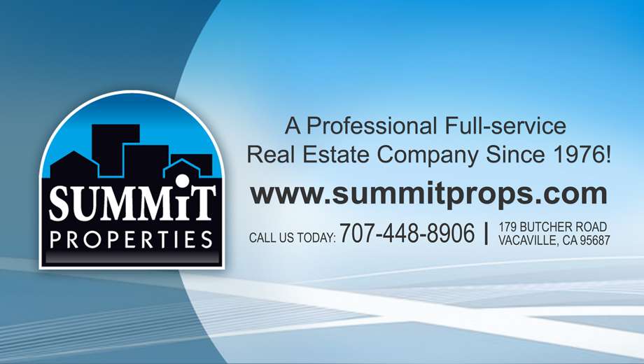 SUMMiT Properties | 179 Butcher Rd, Vacaville, CA 95687, USA | Phone: (707) 448-8906