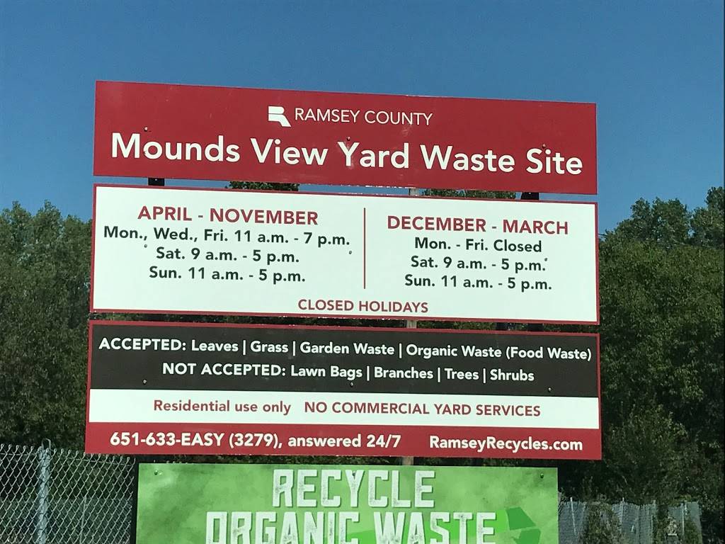 Mounds View Yard Waste Collection Site | 8307 Long Lake Rd, Mounds View, MN 55112, USA | Phone: (651) 633-3279