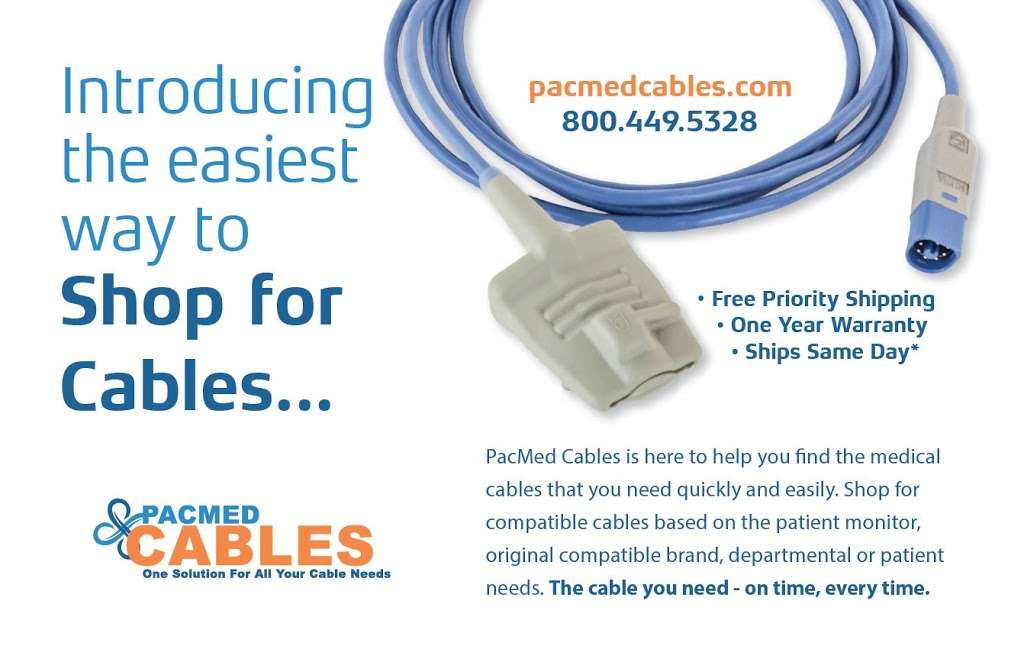 PacMedCables.com | 32981 Calle Perfecto, San Juan Capistrano, CA 92675, USA | Phone: (800) 449-5328