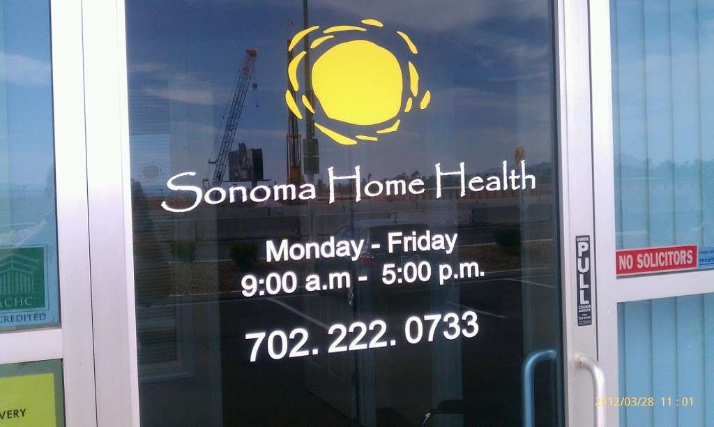 Sonoma Home Health Care Inc | 6225 Dean Martin Dr, Las Vegas, NV 89118 | Phone: (702) 222-0733