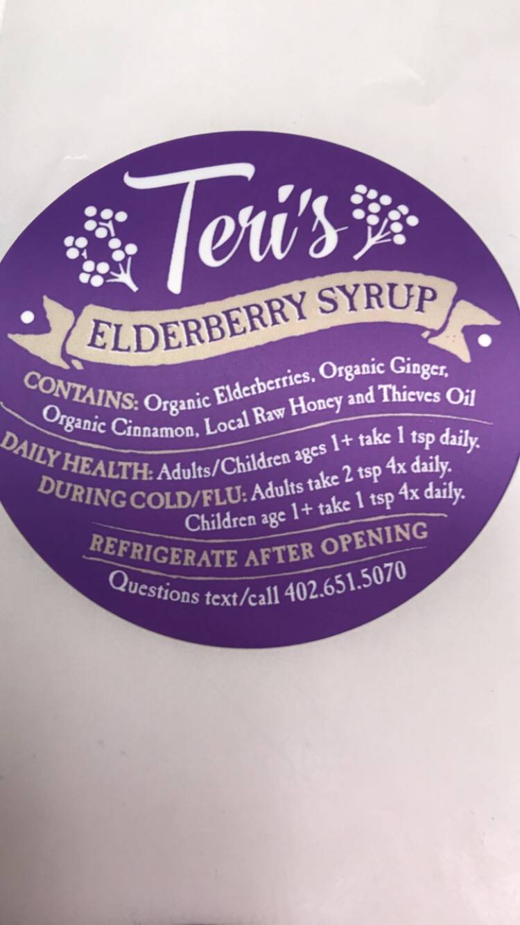 Teri’s Elderberry Syrup | 6435 N 105th St, Omaha, NE 68134, USA | Phone: (402) 651-5070