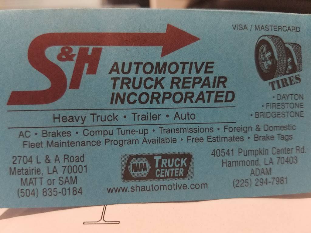 S & H Automotive and Truck Repair Inc | 2704 L and A Rd, Metairie, LA 70001, USA | Phone: (504) 835-0184