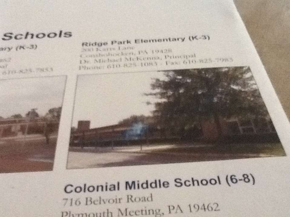 Ridge Park Elementary School | 200 Karrs Ln, Conshohocken, PA 19428, USA | Phone: (610) 825-1083