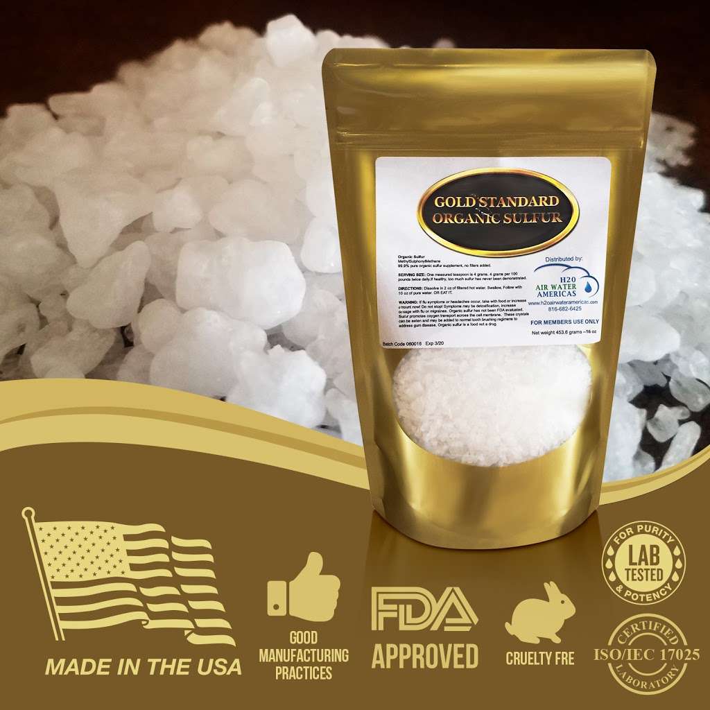 Organic Sulfur Crystals by H2O Air Water Americas | 22199 Osborn Rd, Higginsville, MO 64037, USA | Phone: (816) 682-6425