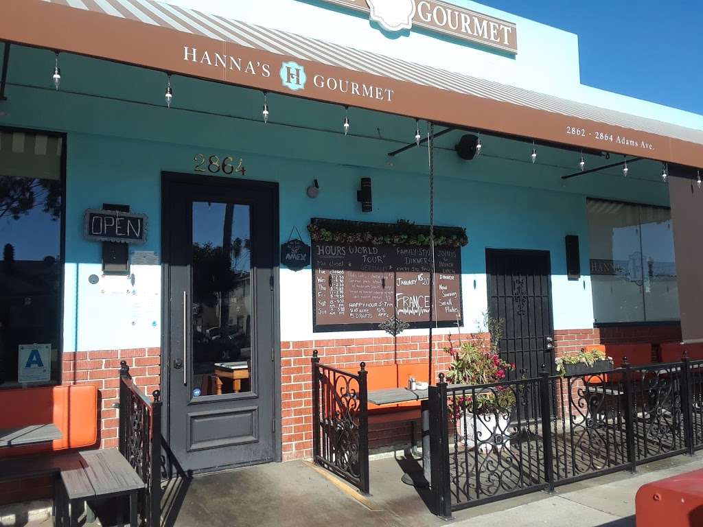 Hannas Gourmet | 2864 Adams Ave, San Diego, CA 92116, USA | Phone: (619) 280-5600