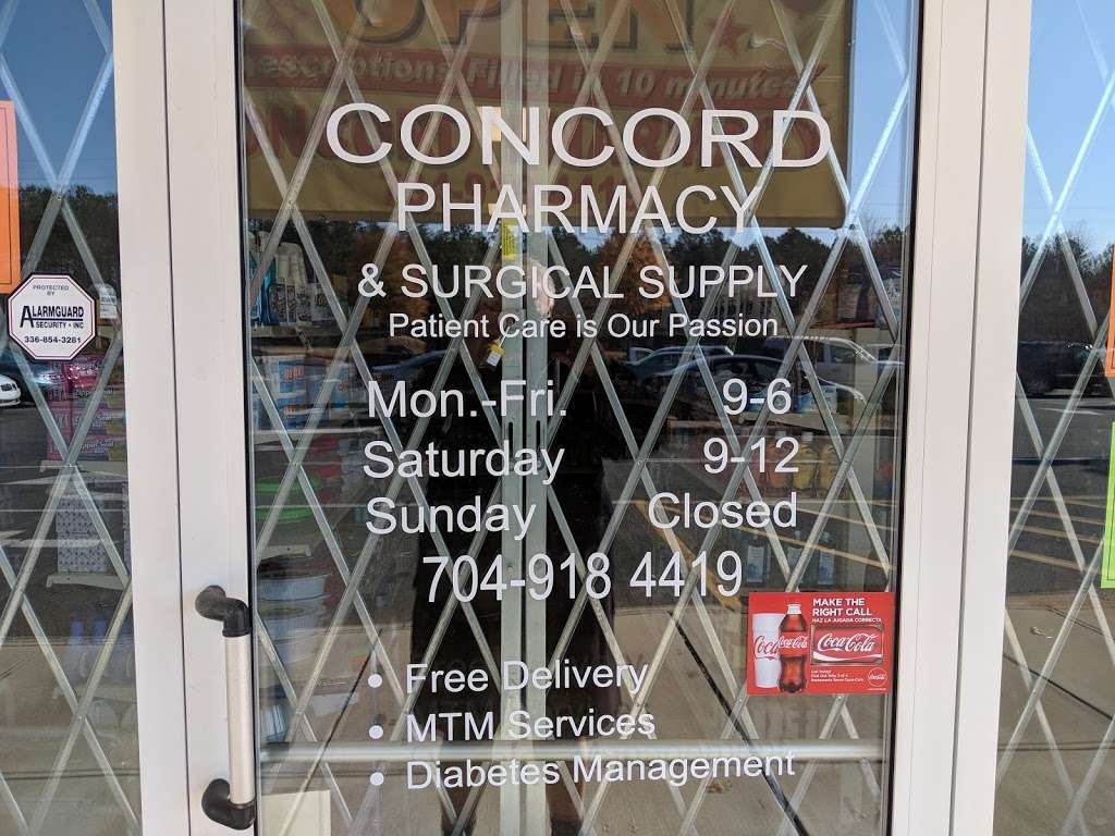 Concord Pharmacy & Surgical Supply | 3497 US-601, Concord, NC 28025, USA | Phone: (704) 918-4419