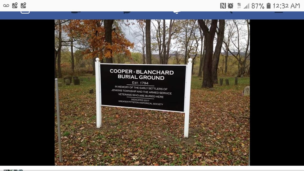 Cooper Blanchard Burial Ground | River St, Jenkins Township, PA 18640, USA