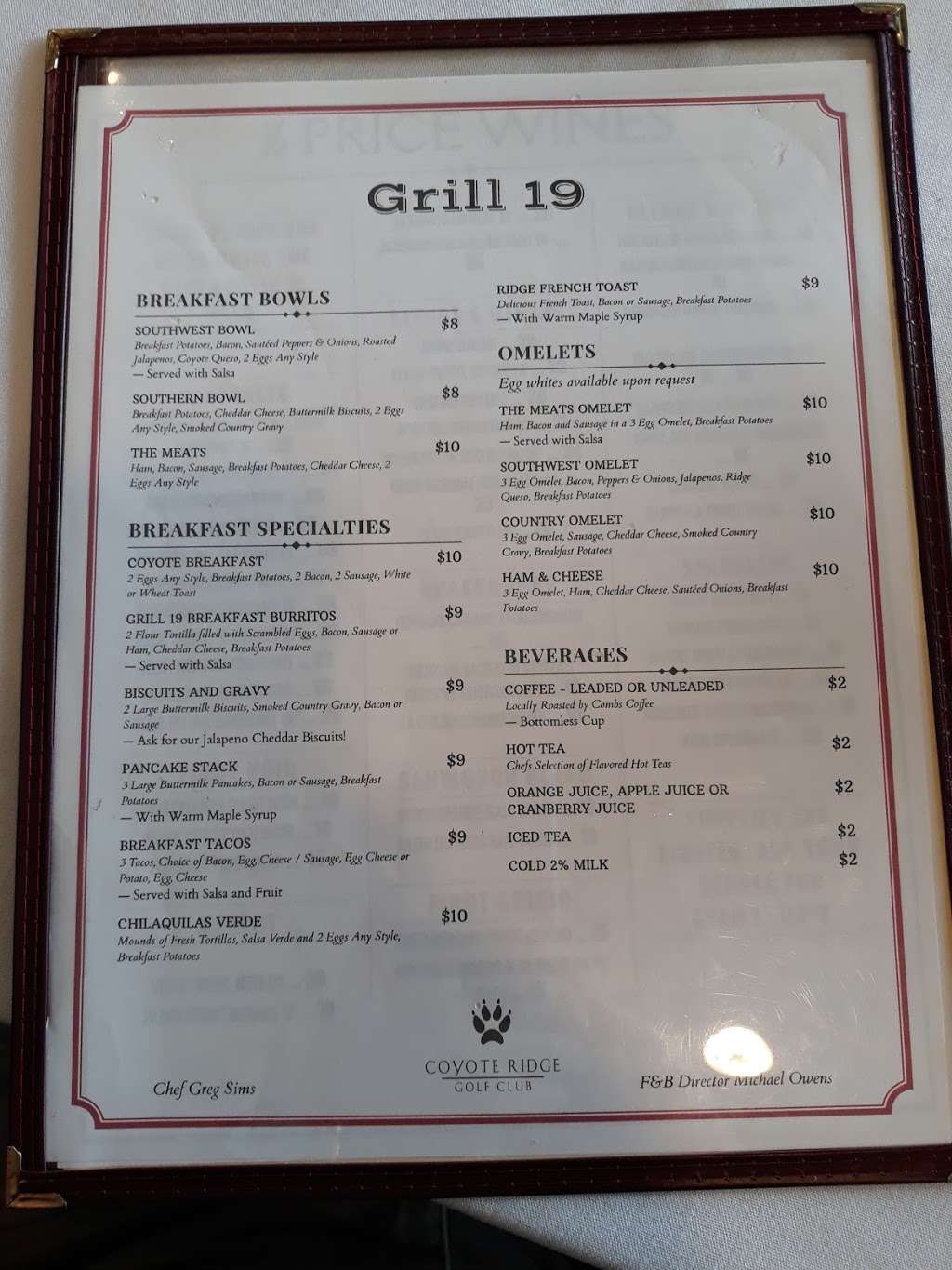 Coyote Ridge Grill 19 Restaurant and Bar | Inside Coyote Ridge Golf Club, 1640 W Hebron Pkwy, Carrollton, TX 75010, USA | Phone: (972) 395-0786