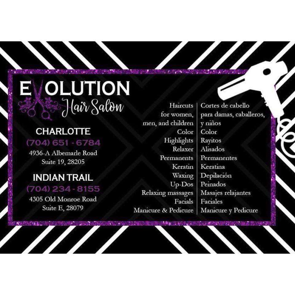 Evolution Hair Salon | 4936 Albemarle Rd Suite 19, Charlotte, NC 28205, USA | Phone: (704) 651-6784