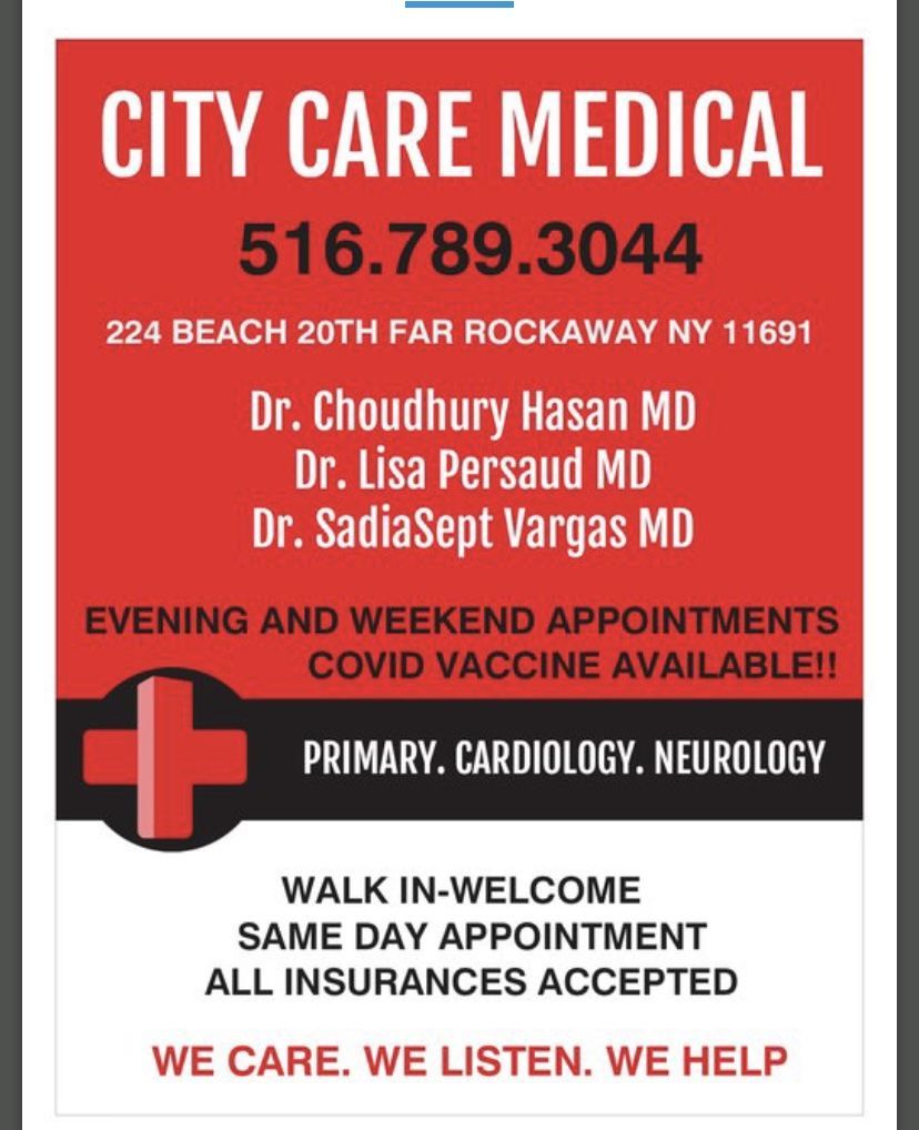 City Care Medical - Far Rockaway | 224 Beach 20th St, Queens, NY 11691, United States | Phone: (516) 789-3044