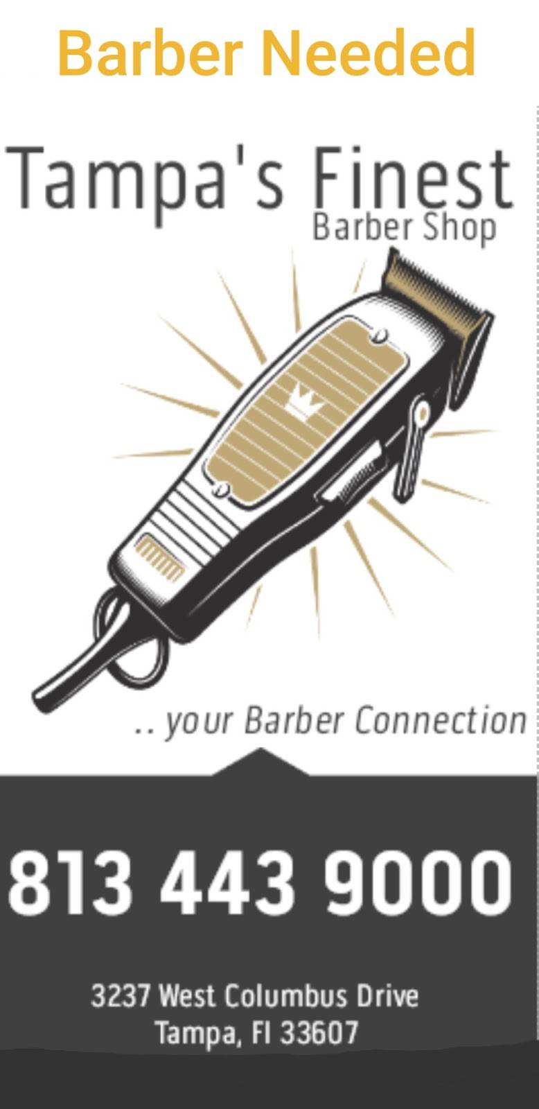 Tampas Finest Barber Shop | 3237 W Columbus Dr, Tampa, FL 33607, USA | Phone: (813) 443-9000