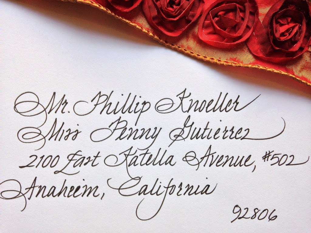 Calligraphy to the Stars | 1403 Leeland Way, Tustin, CA 92782 | Phone: (949) 836-1833