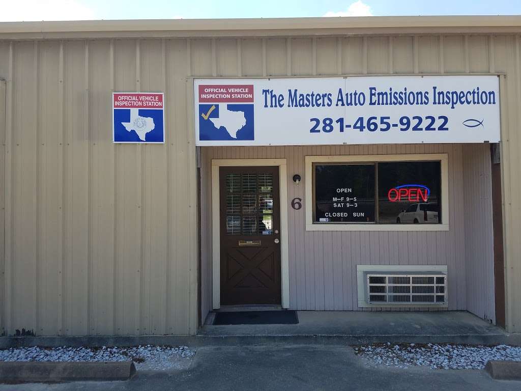 The Masters Auto Emission Inspection | 27493 Hanna Rd, Conroe, TX 77385, USA | Phone: (281) 465-9222
