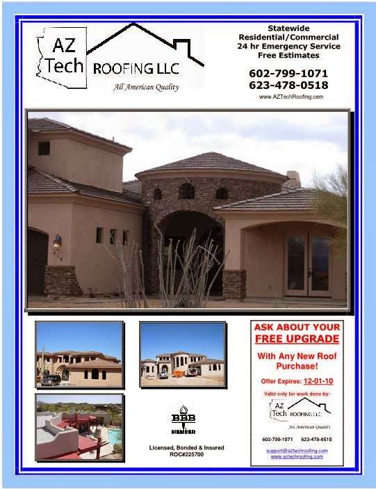 AZ Tech Roofing LLC | 6844 W Roeser Rd, Phoenix, AZ 85037, USA | Phone: (623) 208-7165