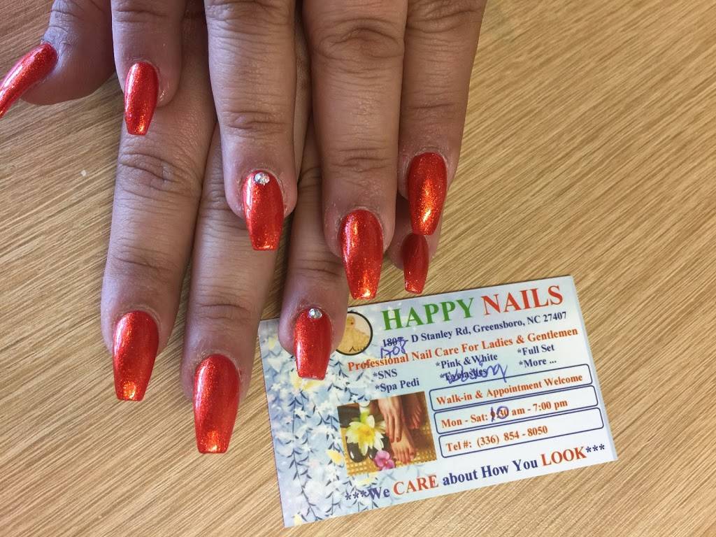 Happy Nails Greensboro | 1708 Stanley Rd, Greensboro, NC 27407, USA | Phone: (336) 854-8050