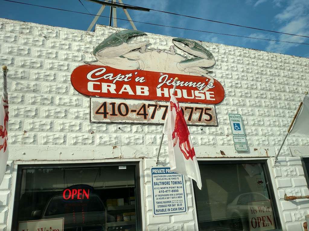 Captain Jimmys Crab House | 7214 North Point Rd, Sparrows Point, MD 21219, USA | Phone: (410) 477-0775