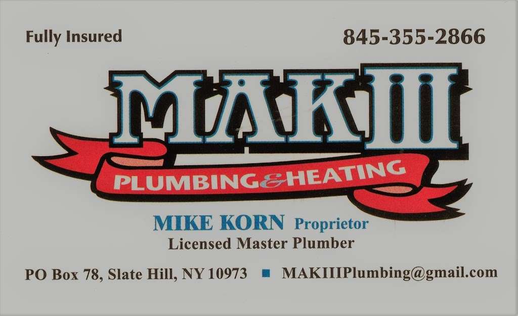 MAK III Plumbing & Heating, LLC | 1990 NY-284 # 78, Slate Hill, NY 10973, USA | Phone: (845) 355-2866