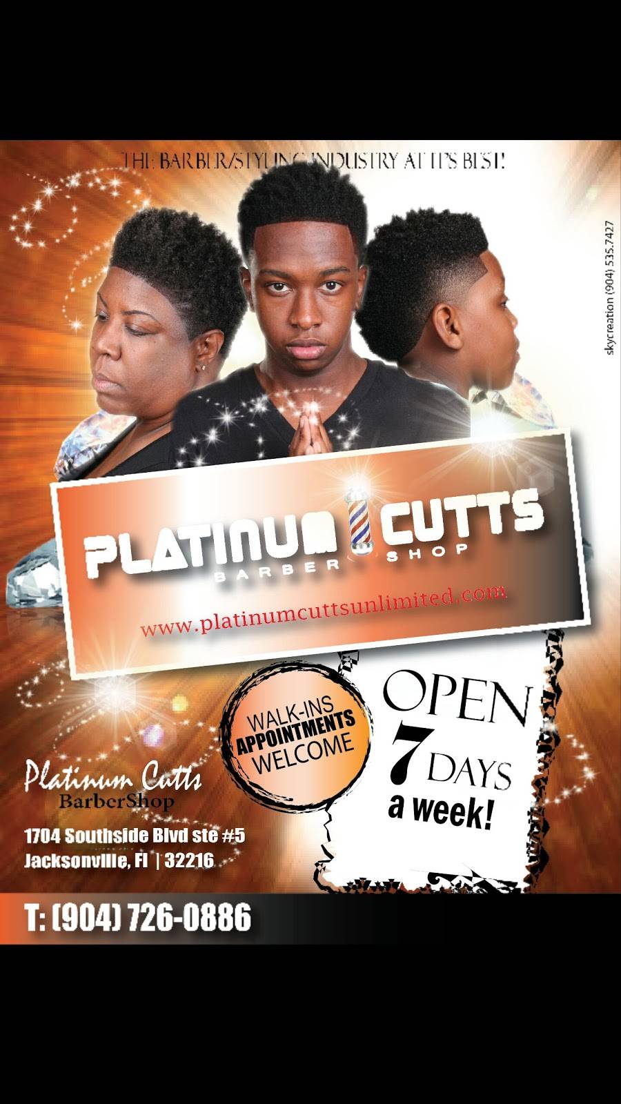 Platinum Cutts Unlimted Barber and Beauty | 1704 Southside Blvd #4, Jacksonville, FL 32216, USA | Phone: (904) 374-3548