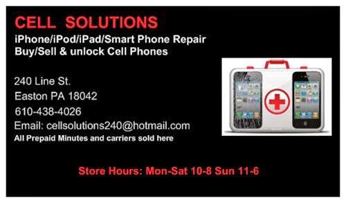 Cell Solutions Cell Phone Repair iPhone Repair Samsung Repair HT | 240 Line St, Easton, PA 18042 | Phone: (610) 438-4026